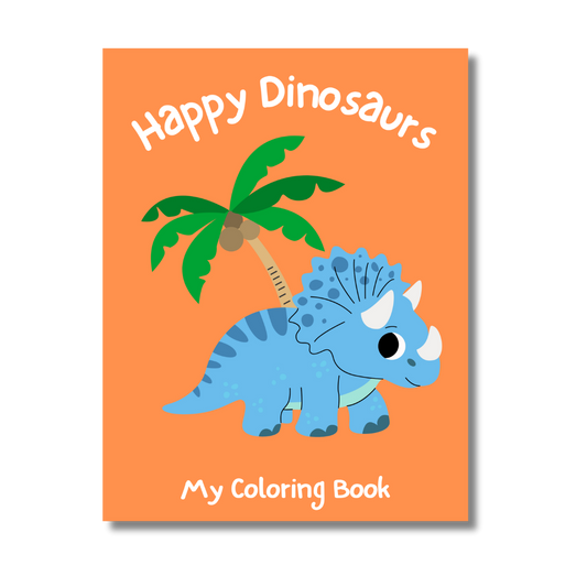 Children's Coloring Book - Happy Dinosaurs