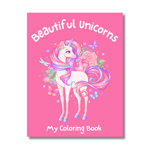 Children's Coloring Book - Beautiful Unicorns